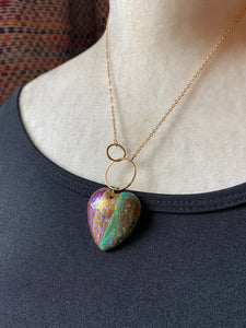 Muddy Gras Heart Necklace