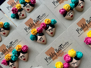 Frida Kahlo Muddy Mug Mud Studs