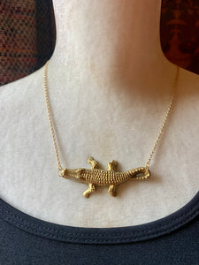 Golden Gator Necklace