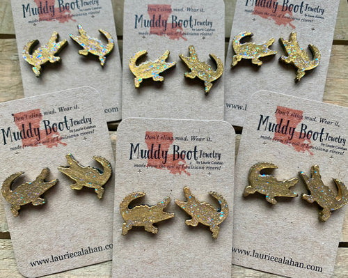 Golden Alligator mud studs