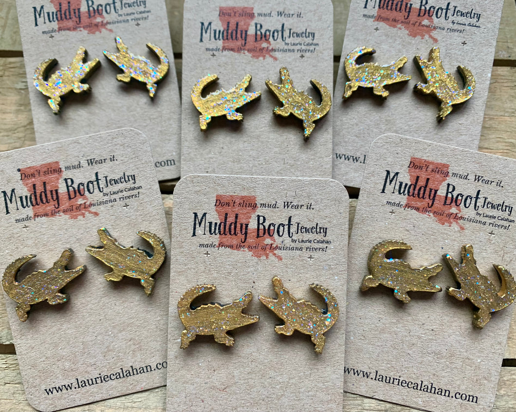 Golden Alligator mud studs